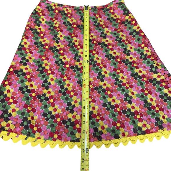 Sara Jane Skirt Floral Multicolor A-line 10 Bohemian Hippie Boho Lined Indie - Picture 7 of 7